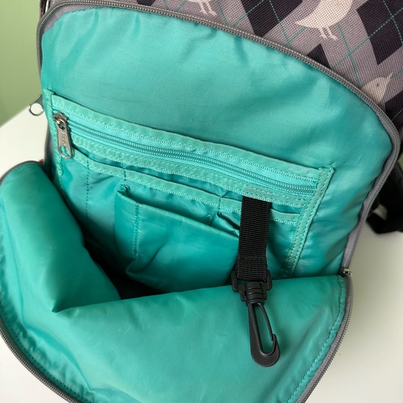 Y2K Roxy Backpack - Teal and muted Shades of Grey - Picture 3 of 7